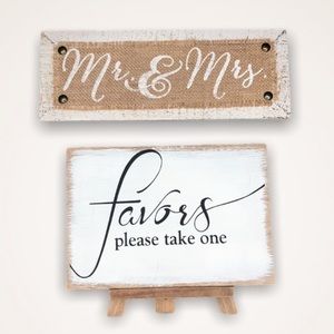 2 signs/easels for wedding table